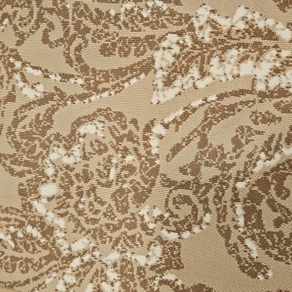 💕BCBGMAXAZRIA💕 Alix Jacquard Dress Light Stone Floral Tapestry Large NWT - Picture 12 of 16